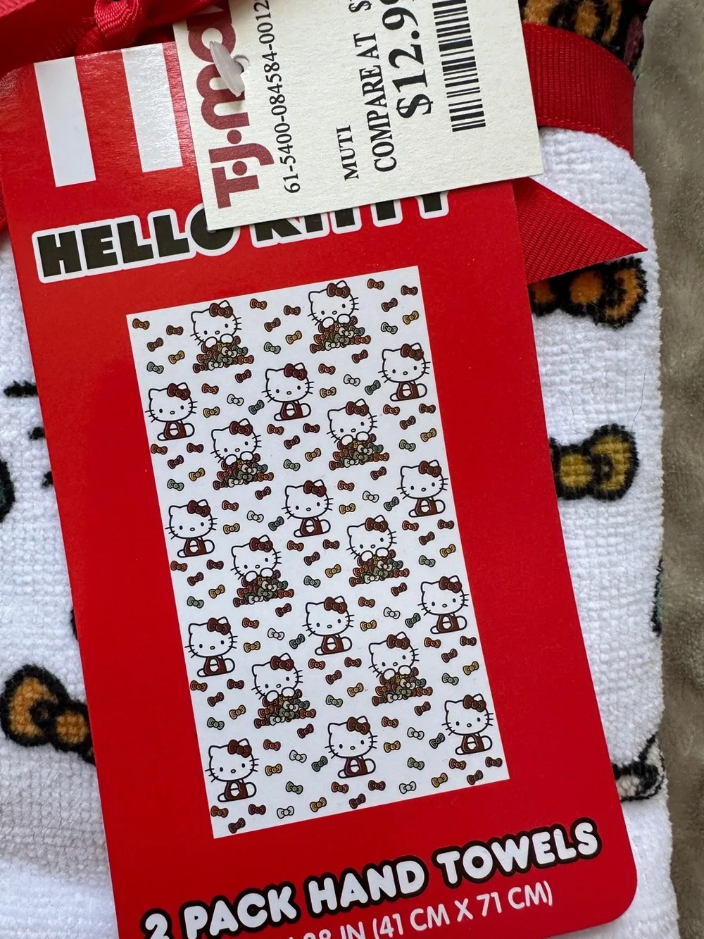 Hello Kitty Fall Bows Hand Towels